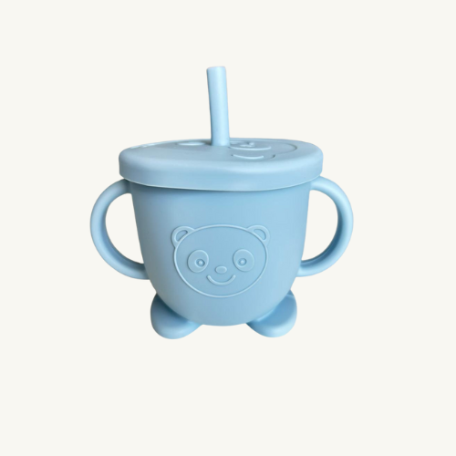 Vaso silicona azul de osito