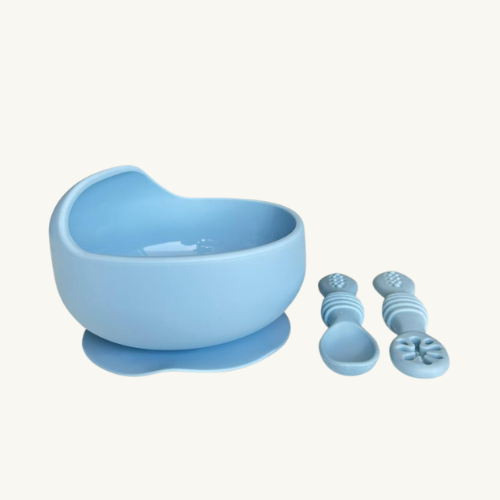 Plato Hondo + Pack Cuchara Azul