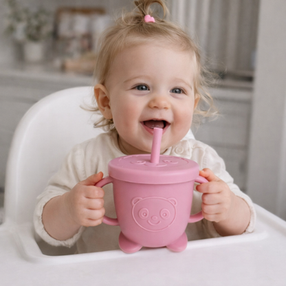 Vaso Silicona Rosa Osito