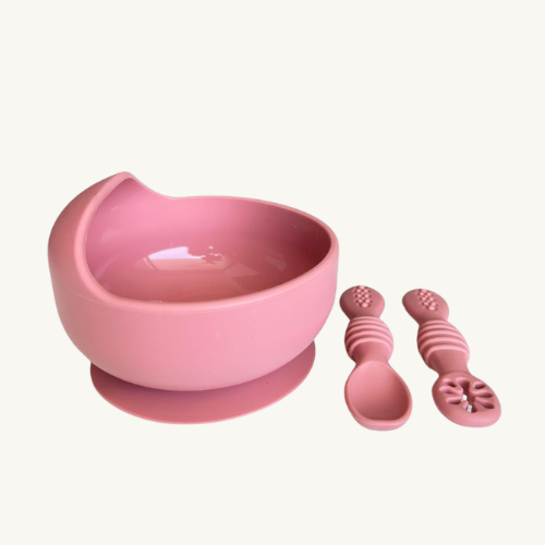 Plato Hondo + Pack Cuchara Rosa