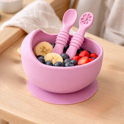 Plato Hondo + Pack Cuchara Rosa