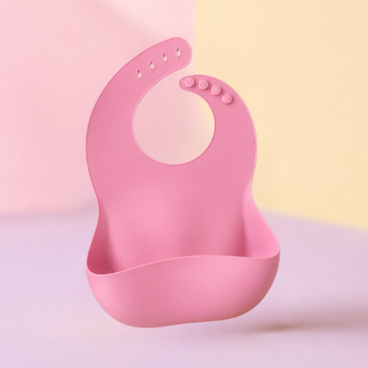 Babero Silicona Rosa