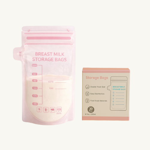 Bolsa para Almacenar Leche Materna Rosa (250 ml)