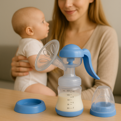 Extractor de Leche Manual Azul