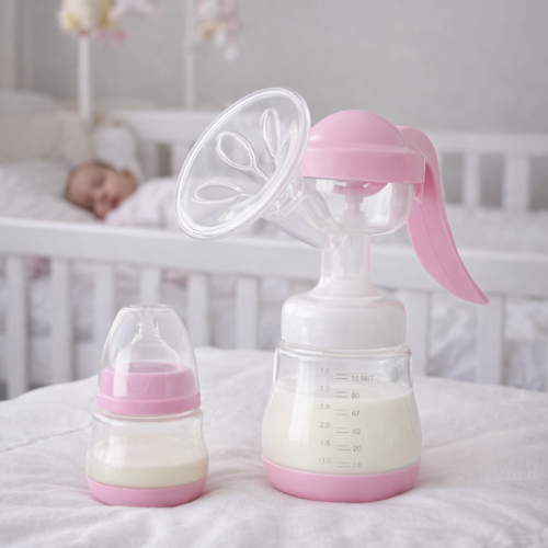 Extractor de Leche Manual Rosa