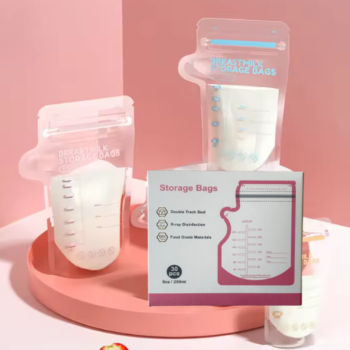 Bolsa para Almacenar Leche Materna Rosa (250 ml)
