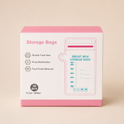 Bolsa para Almacenar Leche Materna Rosa (250 ml)